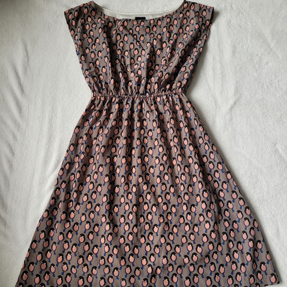 Bird print mini dress - sz xs